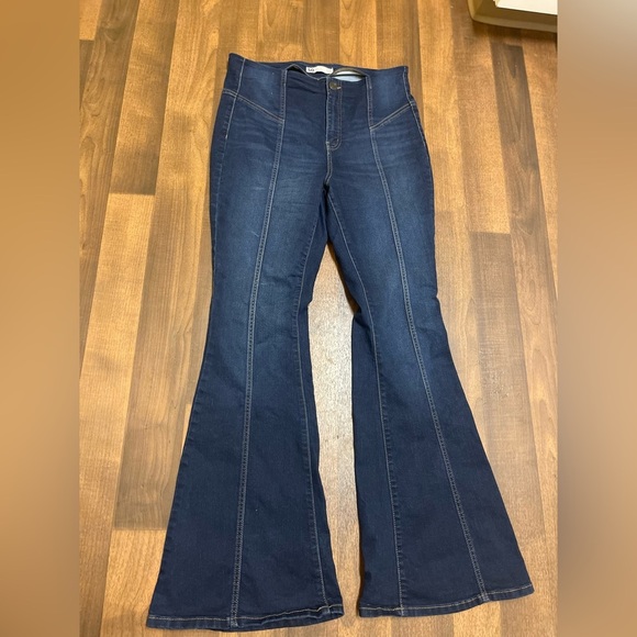 SO Blue Flare Wide Leg Jeans - Picture 12 of 13